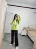 浪莎西装裤女2026秋季加厚高腰垂感宽松显瘦直筒裤休闲窄版加绒阔腿裤  Z330春秋款黑色-常规 XL 建议111-120斤 实拍图