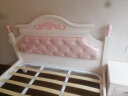 曲采（QUCAI） 儿童公主床女孩单人床粉色1.5儿童家具青少年卧室套房组合套装 排骨床+1个床头柜 1500*2000mm 晒单实拍图