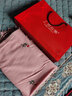 故事佳人生日礼物中国红秋冬保暖围巾女士长款本命年围脖年会两用礼盒装 绣玫樱粉 实拍图