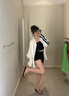 HUJIUTUO拖鞋人字拖女夏时尚外穿浴室防滑夹脚凉拖鞋平底海边沙滩鞋1.5cm 黑色1.5cm 正常码 39 实拍图