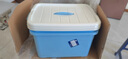 稳斯坦 W305 彩色带提手收纳箱 周转箱 带滑轮储物箱杂物工具带盖整理箱 蓝色40L 实拍图