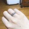 周生生 18K白色黄金V&A博物馆皇冠钻石戒指女款K金戒指87042R 11圈 实拍图