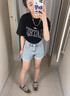 挽力奇尼克杨篮球短袖t恤衫纯棉男学生运动宽松潮牌美式大码半袖体恤夏 尼克Y-白色 M(100-125斤) 实拍图