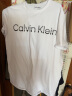 Calvin Klein Jeans夏季男士休闲通勤ck印花舒适纯棉打底衫短袖T恤40MC800 YAA-月光白 L 晒单实拍图