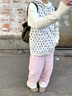 棉致东北零下30度羊羔绒拼接裤子女秋冬季宽松加绒直筒休闲裤棉裤保暖 粉色【030高品质32.5】 L 111-125斤 实拍图