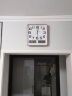 康巴丝（Compas）挂钟客厅 万年历温湿度时钟 简约方形日历石英钟表挂墙C2983 闪金 晒单实拍图