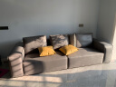 俪莎公馆（LYSAGUN）沙发豆腐块科技布艺沙发现代简约客厅小户型懒人沙发 2.8米直排 多人位 【科技布】 实拍图