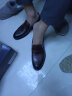 百丽男鞋通勤商务皮鞋春季牛皮套脚乐福鞋休闲皮鞋A0632AM2 棕色 39 实拍图