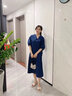 婧麒孕妇装春夏季新款连衣裙中长款哺乳衣时尚孕妇裙夏装洋气时髦 藏青色 L 实拍图