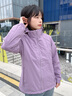 BRELRMON加绒风衣外套男女韩版防风保暖单层软壳冲锋衣工装风夹克文艺上衣 9930S香芋紫-女【纯色】 XL 实拍图