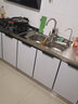炫宅不锈钢整体橱柜简易灶台柜家用厨房水槽柜碗柜经济型玻璃橱柜定制 0.8米双门灶台孔 晶钢门 实拍图