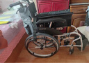 鱼跃(yuwell)轮椅铝合金升级折背便携 H061C 免充气轻便老年残疾人代步车手动轮椅车 实拍图