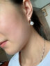 施洛尼大珍珠耳环女长款银一周星期耳钉礼盒耳坠贝珠耳扣生日送女友礼物 珍珠耳环（直径约10mm）耳扣版 实拍图