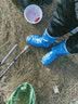德力普（Delipow）防雨鞋套 男女成人学生加厚底防水防滑高筒雨鞋套便携式雨靴套 高筒加厚底雨鞋【蓝色】 XL(适合41-42码) 实拍图