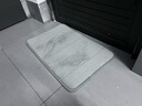 华旭记忆棉吸水地垫浴室卫生间门口防滑脚垫厨房进门垫卧室地垫 灰色条纹 40×60cm【加厚 吸水强劲】 实拍图