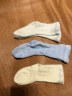 全棉时代儿童袜子婴儿棉袜宝宝新生儿地板袜男女童中长筒袜春夏 3双装 蔚蓝+白+天蓝（儿童中筒） 9.5cm（3-12个月） 实拍图