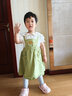 JELLYBABY【假两件裙子】2025年夏季新款儿童女童娃娃领可爱裙子连衣裙 绿色 110 实拍图