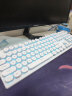 前行者（EWEADN） GX330机械手感键盘鼠标套装朋克有线游戏电脑笔记本办公无线蓝牙键鼠三件套 白色冰蓝光【朋克版】升级加厚 实拍图
