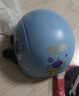 车隐士儿童男孩女孩电动车电瓶车头盔四季通用夏季防晒夏天半盔宝宝可爱 小童蓝色3C认证茶色短镜片3-6岁 实拍图