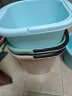 家杰优品 浴室用品 泡脚桶 按摩泡脚桶 加厚带滚轮水桶1个 蓝色 晒单实拍图