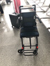 康倍星轮椅折叠轻便带拉杆老人旅行便携式手推车家用小型加固 【6】拉杆便携减震大轮款+自锁卡扣-12英寸蜂窝轮 实拍图