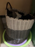 火月亮脏衣篮仿藤编收纳筐衣物家用洗衣篮衣篓玩具桶脏衣篓放衣框收纳 灰白渐变-特大号高38cm 实拍图