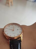 兵宏【销量9万+】适用表带真皮男士手表带男款蝴蝶扣1853天梭表带浪琴卡西欧dw阿玛尼罗西尼力洛克夏季 黑皮白线【银色自动蝴蝶扣】 16mm 实拍图