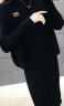 美连诚套装女显瘦秋冬新款时尚针织裙中长款洋气连衣裙新品5513FF 黑色 XL 晒单实拍图