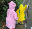 牧萌 儿童雨衣男童女童幼儿园小童宝宝套装男孩雨披 活力黄恐龙 M  实拍图