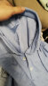 布先生明星同款专利八字领丝光棉翻领短袖T恤男士纯棉衣服AT11888断码 粉蓝 XL/180（扎腰） 晒单实拍图
