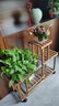 华观家居（Home Giving Furniture）多层实木花架阳台置物架室内花架子客厅落地式多肉绿萝花盆植物架 B款碳色带轮 实拍图