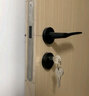 名门 静音门锁室内卧室分体静音锁黑色房门把手实木门锁家用美式锁具 【四重静音】哑黑 左开 实拍图
