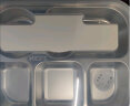 美厨（maxcook）304不锈钢饭盒 加大加深五格学生饭盒餐盘配餐具2L 杏色MCFT142 晒单实拍图