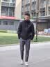 AK ARMY男士九分裤春夏季薄款棉微弹力宽松直筒百搭舒适简约男式休闲裤子 深灰色 M 实拍图