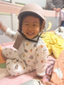 贝易儿童头盔护具男女宝玩具平衡车安全帽婴儿通用1-6岁防护套装 【皇室mini贝母粉】头围可调节 实拍图