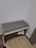 悦美妙 换鞋凳现代简约家门口穿鞋凳试鞋凳多功能防尘收纳储物柜鞋柜 【加厚坐垫款】田园橡木色60CM 实拍图