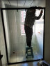 浪鲸（SSWW）卫浴简易淋浴房不锈钢一字型淋浴屏风玻璃隔断卫生间移门淋浴房 宽1.4~1.49m高2m【哑黑】 晒单实拍图