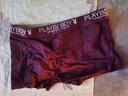 花花公子男士冰丝内裤男大码平角裤透气网眼薄款四角短裤抗菌个性时尚网孔 A【袋装】黑色宝蓝紫色深灰 4条 XL （推荐体重115-135斤） 实拍图