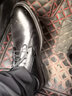 骆驼（CAMEL）皮鞋男士商务牛皮内增高简约舒适通勤系带英伦风正装鞋 A032211370R  黑色（加绒） 40 实拍图