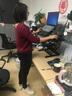 OMAX站立式电脑桌升降笔记本电脑支架折叠工作台桌面增高架可调角度 S5Pro-M 灰色（带鼠标板） 晒单实拍图