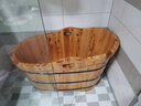 木太祖 木桶浴桶成人浴澡缸木质泡澡桶洗澡实木桶沐浴盆 香柏木贵妃系列 120cm浴桶+方凳+靠椅 实拍图