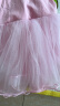 艾舞戈儿童舞蹈服女童短袖芭蕾舞练功服宝宝连体裙粉色公主纱裙 130码 晒单实拍图