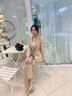 晨芙职业西装套装女春秋气质时尚休闲小个子西服外套正装美容院工作服 (常规)单件卡其色外套 L 建议100-110斤 实拍图
