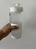 悠家良品（UPSTYLE） 大容量塑料水杯子男学生运动太空杯泡茶防摔水瓶户外健身水壶女 白色【磨砂款/带茶隔刻度】 700ml 实拍图