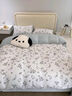 苏萱双面牛奶珊瑚绒冬季床上四件套法兰绒加厚保暖宿舍被套床单三件套 童话小兔 1.8m 床单款 四件套-被套200x230cm 实拍图