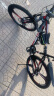 EG7山地自行车成人学生变速越野单车双减震赛车26寸青少年男女 尊享-黑红色【一体轮-铝合金】 26寸24速 实拍图