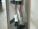 铂呐苓圆头厚底英伦风单鞋女夏季新款百搭jk正装乐福鞋黑色粗跟小皮鞋 厚底乐福鞋【黑色哑光36】 实拍图