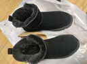 意尔康女靴雪地靴女士棉鞋冬季加绒加厚东北抗寒妈妈中筒短靴子 黑色 加绒 【靴筒羊毛内里】 35 实拍图
