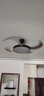 钻石牌（DIAMOND）风扇灯吊扇灯餐厅客厅卧室隐形扇叶大风力一体带灯吊扇家用灯具荐 48寸双控-变频一级能效-黑圆 实拍图