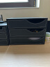 苍塑皮质桌面杂物整理收纳盒抽屉式办公室文件收纳储物柜书桌置物架 黑色弧度三抽（正面33侧面25高23.5） 晒单实拍图